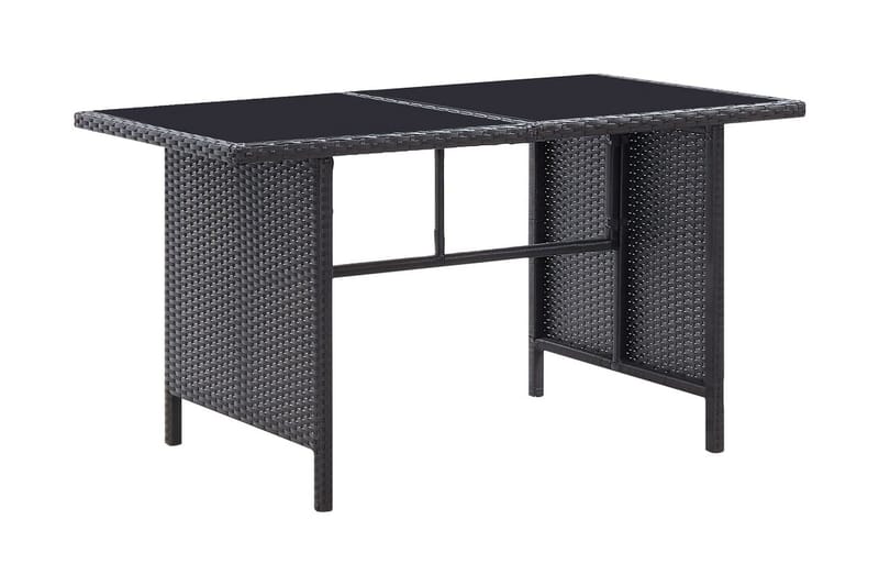 Loungesæt Til Haven 6 Dele med Hynder Polyrattan Sort - Sort - Havemøbler - Loungemøbler - Loungesæt