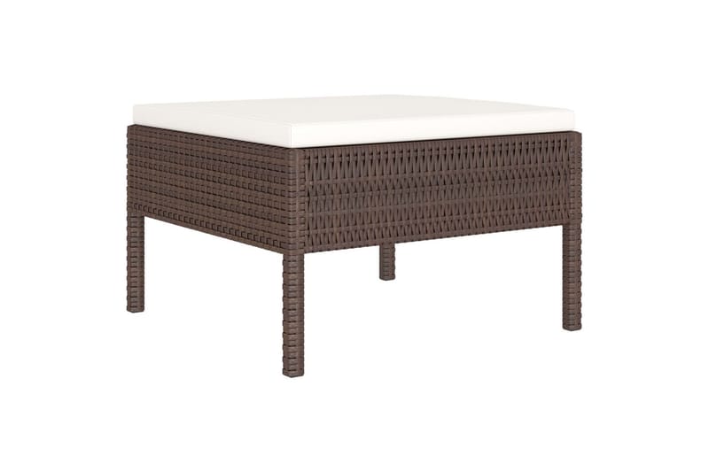 loungesæt til haven 6 dele med hynder polyrattan brun - Brun - Havemøbler - Loungemøbler - Loungesæt