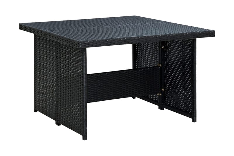 loungesæt til haven 6 dele med hynder polyrattan sort - Sort - Havemøbler - Loungemøbler - Loungesæt