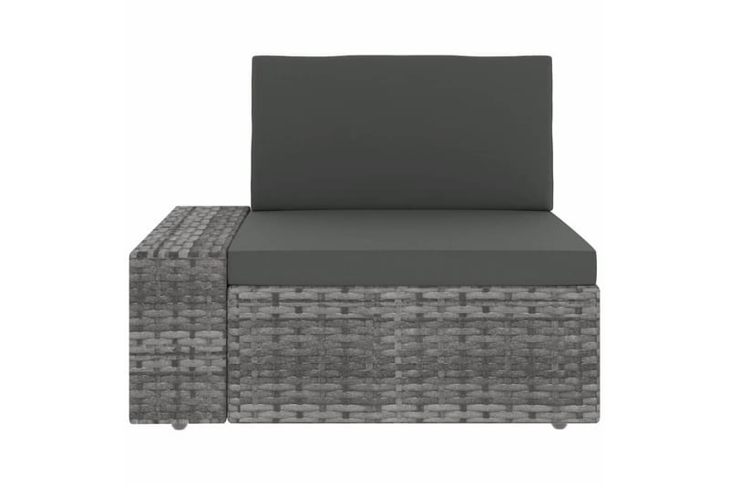 Loungesæt Til Haven 7 Dele Polyrattan Grå - Grå - Havemøbler - Loungemøbler - Loungesæt