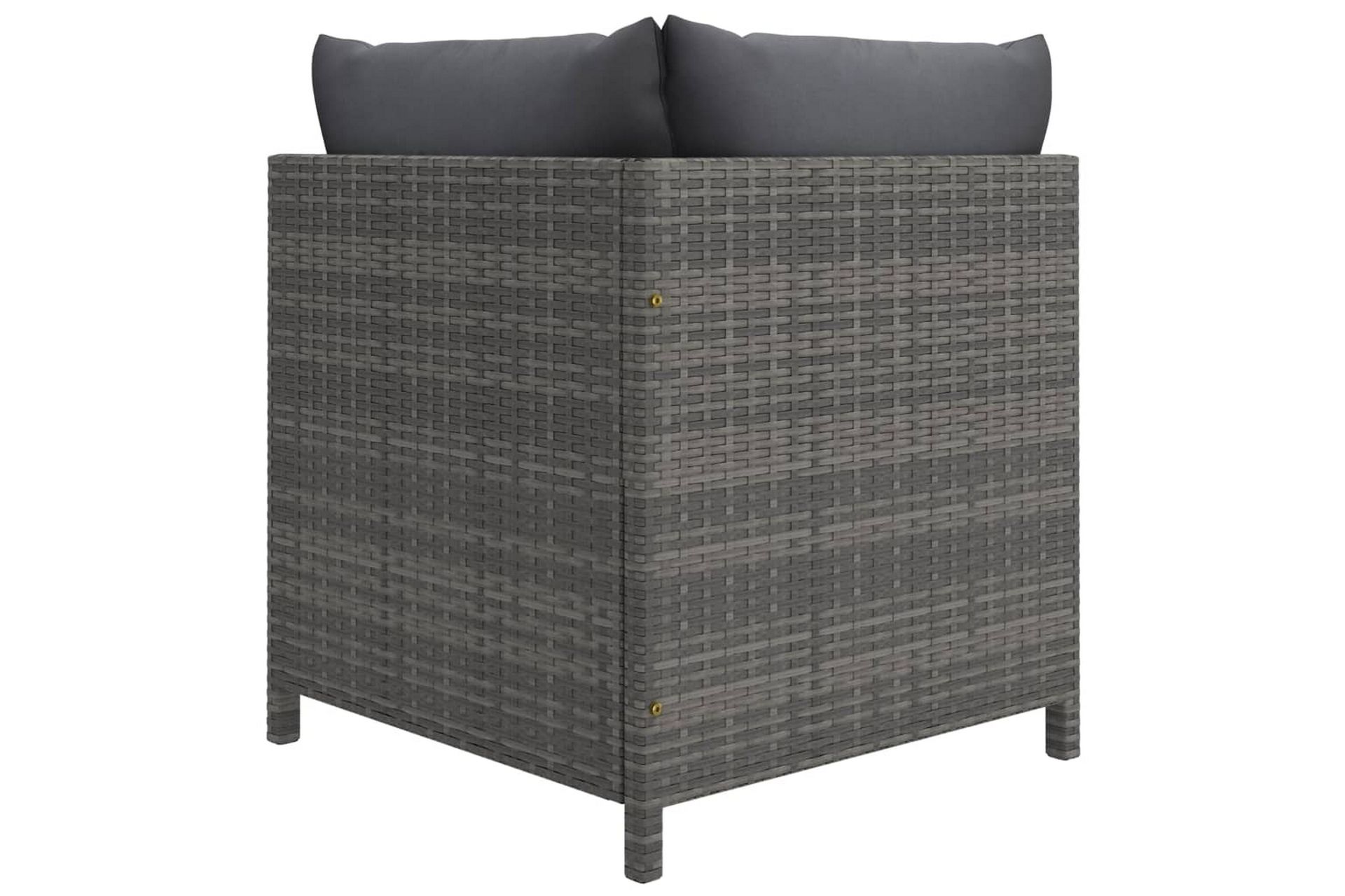 loungesæt til haven 8 dele med hynder polyrattan grå - Grå - Havemøbler - Loungemøbler - Loungesæt