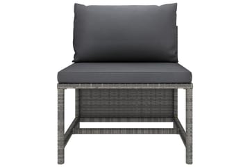 loungesæt til haven 8 dele med hynder polyrattan grå - Grå - Havemøbler - Loungemøbler - Loungesæt