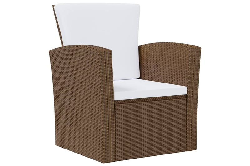 loungesæt til haven 8 dele med hynder polyrattan brun - Brun - Havemøbler - Loungemøbler - Loungesæt