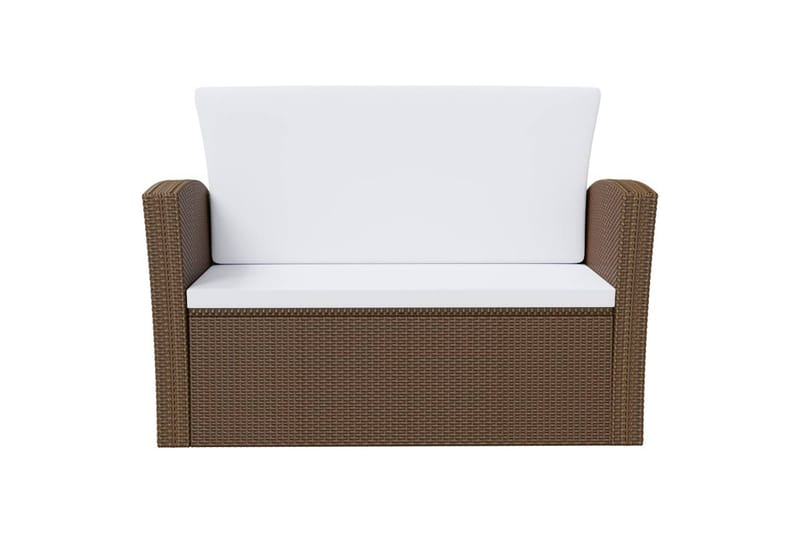 loungesæt til haven 8 dele med hynder polyrattan brun - Brun - Havemøbler - Loungemøbler - Loungesæt