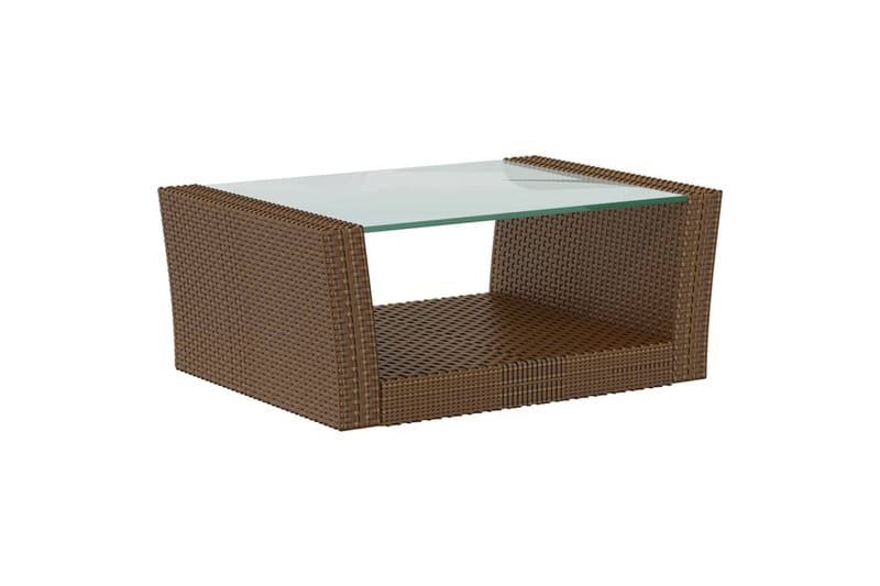 loungesæt til haven 8 dele med hynder polyrattan brun - Brun - Havemøbler - Loungemøbler - Loungesæt