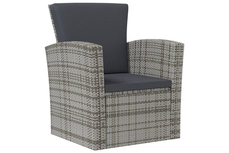 loungesæt til haven 8 dele med hynder polyrattan grå - Grå - Havemøbler - Loungemøbler - Loungesæt