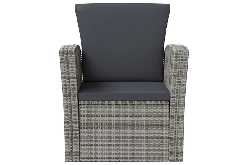 loungesæt til haven 8 dele med hynder polyrattan grå - Grå - Havemøbler - Loungemøbler - Loungesæt