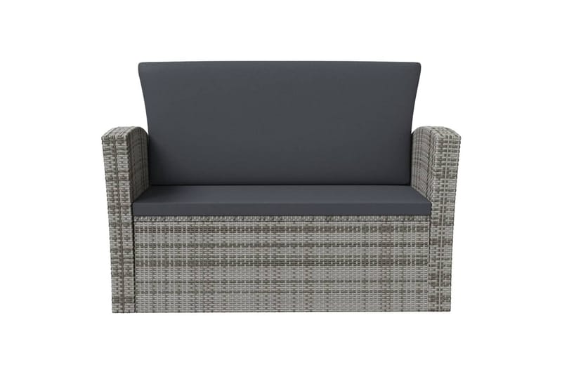 loungesæt til haven 8 dele med hynder polyrattan grå - Grå - Havemøbler - Loungemøbler - Loungesæt