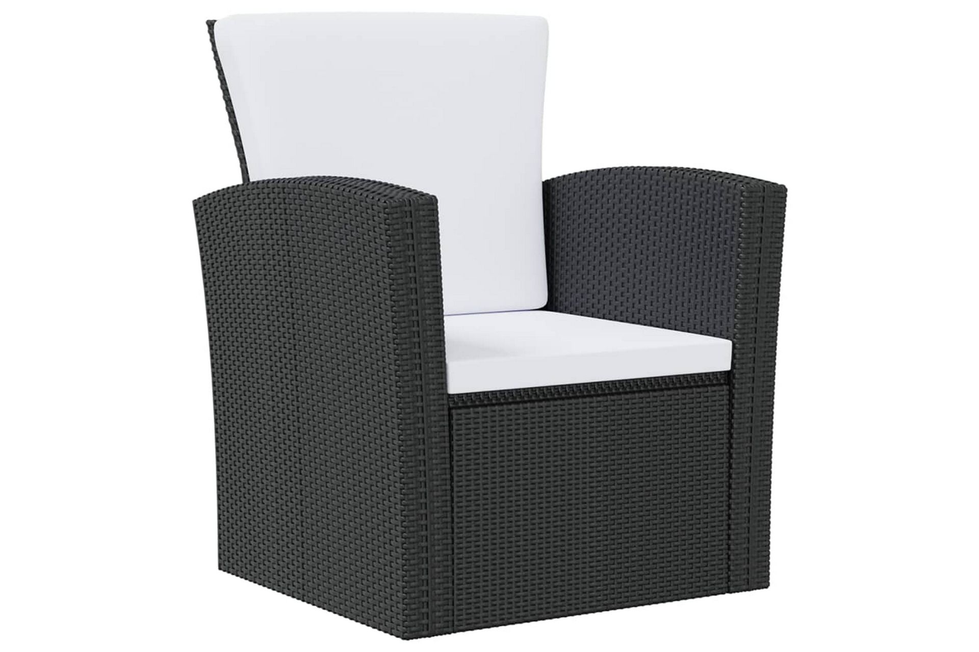 loungesæt til haven 8 dele med hynder polyrattan sort - Sort - Havemøbler - Loungemøbler - Loungesæt