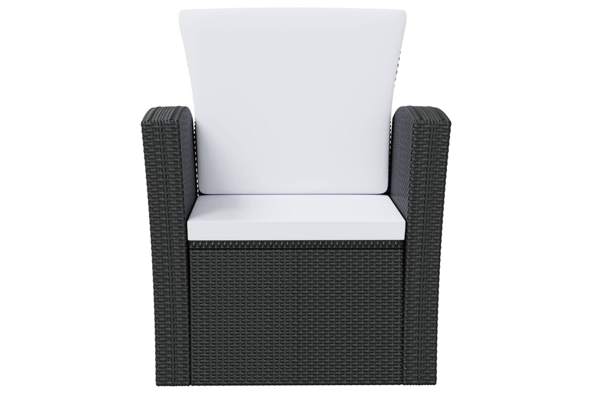 loungesæt til haven 8 dele med hynder polyrattan sort - Sort - Havemøbler - Loungemøbler - Loungesæt