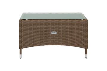 loungesæt til haven 8 dele med hynder polyrattan brun - Brun - Havemøbler - Loungemøbler - Loungesæt