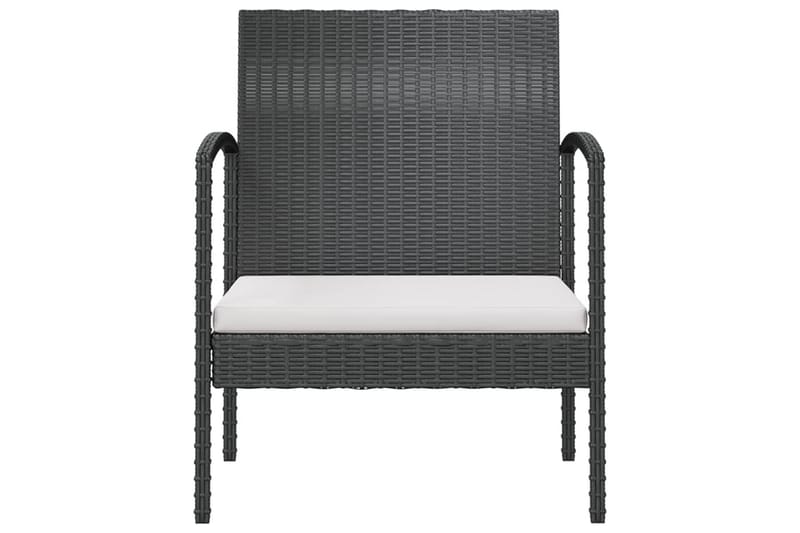 loungesæt til haven 8 dele med hynder polyrattan sort - Sort - Havemøbler - Loungemøbler - Loungesæt