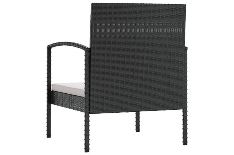 loungesæt til haven 8 dele med hynder polyrattan sort - Sort - Havemøbler - Loungemøbler - Loungesæt