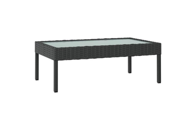 loungesæt til haven 8 dele med hynder polyrattan sort - Sort - Havemøbler - Loungemøbler - Loungesæt