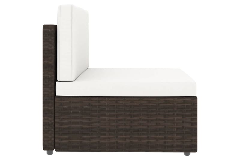 Loungesæt Til Haven 8 Dele Polyrattan Brun - Brun - Havemøbler - Loungemøbler - Loungesæt