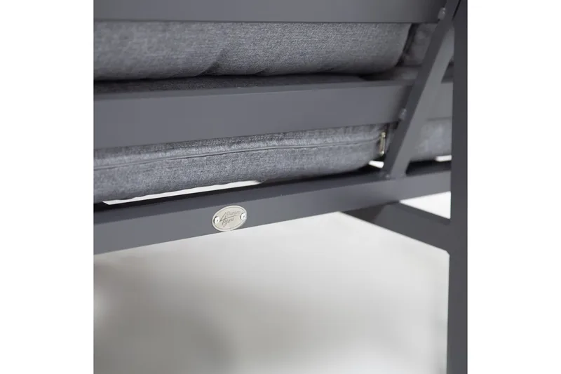 Møbelsæt ADRIAN bord og hjørnesofa Mørkegrå - Havemøbler - Loungemøbler - Loungesæt