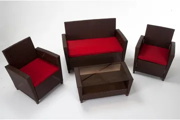 Malmo Loungesæt Polyrattan Brun - Dorel Home - Havemøbler - Loungemøbler - Loungesæt
