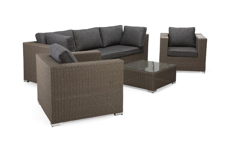 Marcus Loungesæt - Grå Bord 2 Lænestole - Sofagrupper udendørs - Loungesæt - Altanmøbler