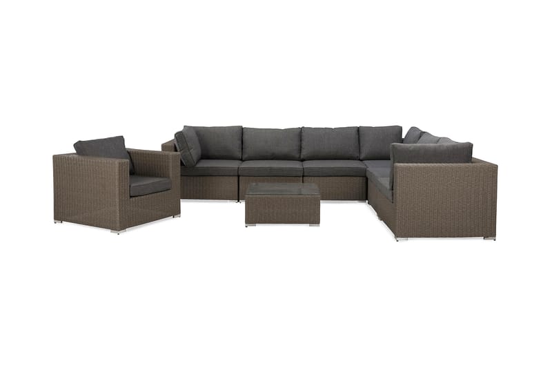 Marcus Loungesæt - Grå Bord Hjørnesofa Lænestol - Have - Udendørs miljø - Altan & terrasse - Altanmøbler