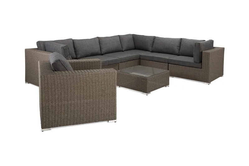 Marcus Loungesæt - Grå Bord Hjørnesofa Lænestol - Have - Udendørs miljø - Altan & terrasse - Altanmøbler