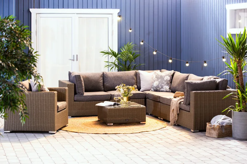 Marcus Loungesæt - Grå Bord Hjørnesofa Lænestol - Have - Udendørs miljø - Altan & terrasse - Altanmøbler