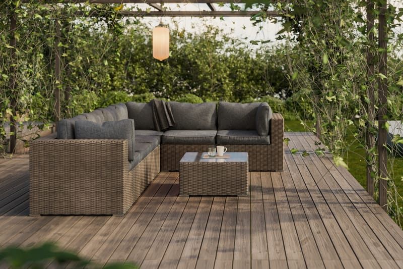 Marcus Loungesæt - Grå Bord Hjørnesofa - Have - Udendørs miljø - Altan & terrasse - Altanmøbler