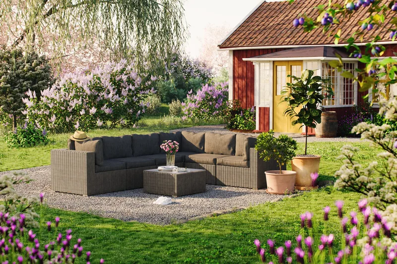 Marcus Loungesæt - Grå Bord Hjørnesofa - Have - Udendørs miljø - Altan & terrasse - Altanmøbler