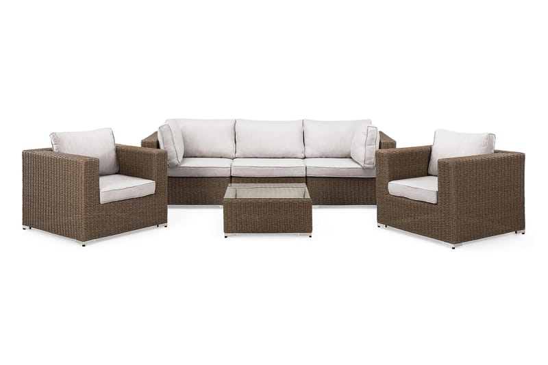 Marcus Loungesæt - Natur Bord 2 Lænestole - Sofagrupper udendørs - Loungesæt - Altanmøbler