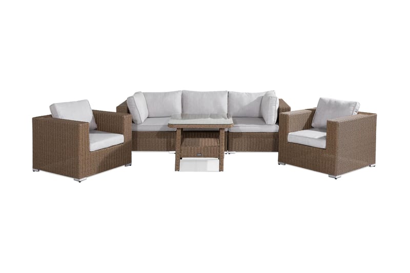 Marcus Loungesæt - Natur Bord 2 Lænestole - Sofagrupper udendørs - Loungesæt - Altanmøbler