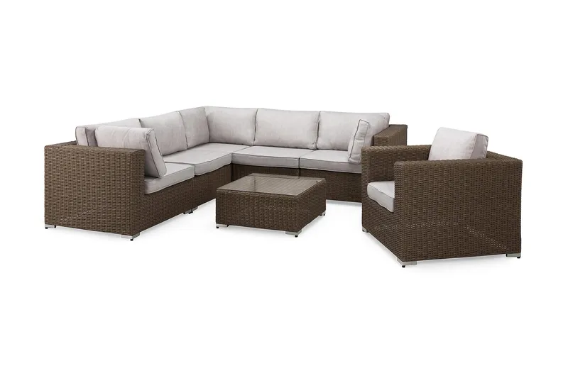 Marcus Loungesæt - Natur Bord Hjørnesofa Lænestol - Have - Udendørs miljø - Altan & terrasse - Altanmøbler