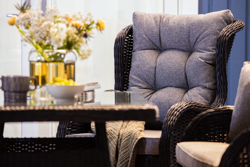 Marcus Sofagruppe 2-Pers. Ink. Lænestol - Sort - Havemøbler - Loungemøbler - Loungesæt