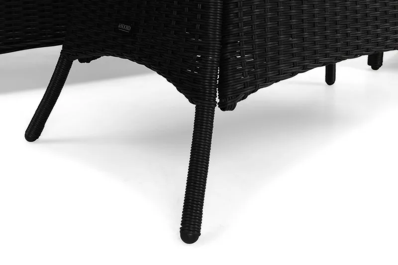 Marcus Sofagruppe 3-Pers. Ink. Lænestol - Sort - Havemøbler - Loungemøbler - Loungesæt