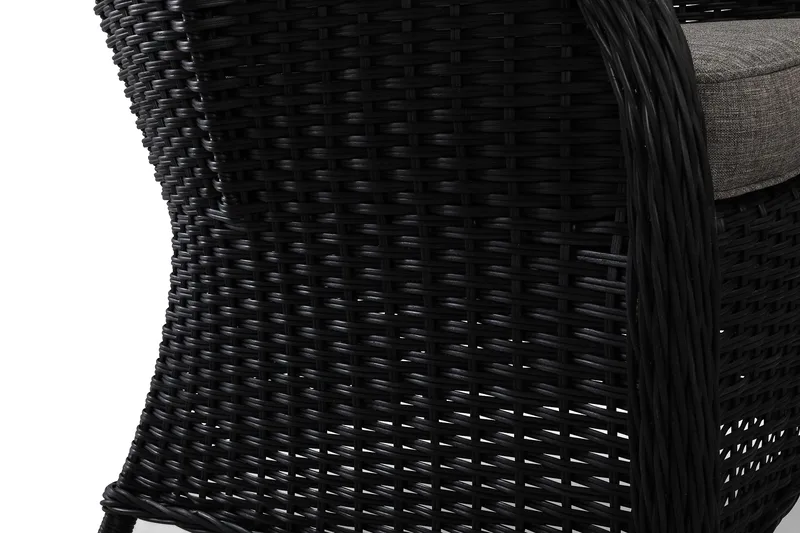 Marcus Sofagruppe 3-Pers. Ink. Lænestol - Sort - Havemøbler - Loungemøbler - Loungesæt