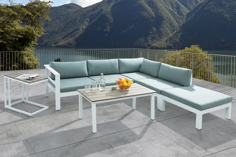 Messina Loungegruppe 147 cm, Hvid
