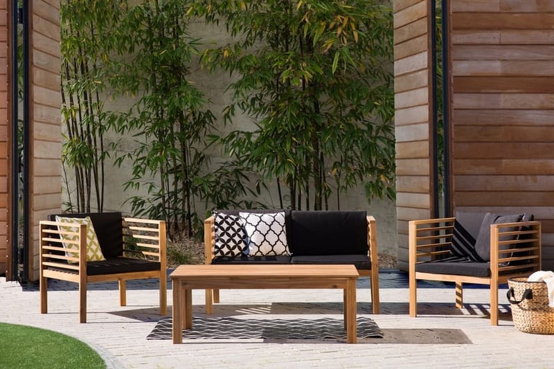 Pacific Loungegruppe 130 cm - Træ / natur - Altanmøbler - Sofagrupper udendørs - Loungesæt