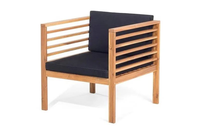 Pacific Loungegruppe 130 cm - Træ / natur - Havemøbler - Loungemøbler - Loungesæt