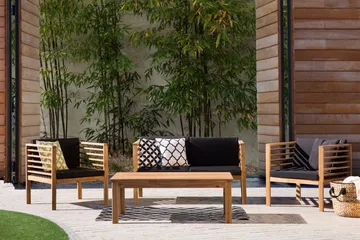 Pacific Loungegruppe 130 cm - Træ / natur - Havemøbler - Loungemøbler - Loungesæt