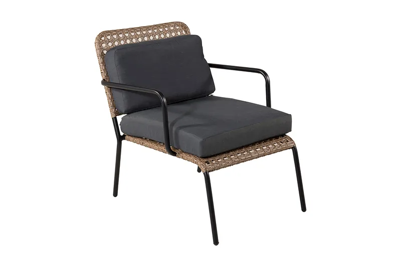 Paola loungegruppe udendørs med hynder - Sort - Havemøbler - Loungemøbler - Loungesæt