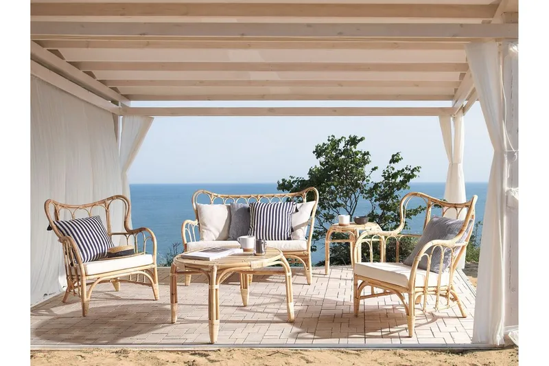 Pedagne Loungesæt 4-Pers. - Rattan/Beige - Havemøbler - Loungemøbler - Loungesæt