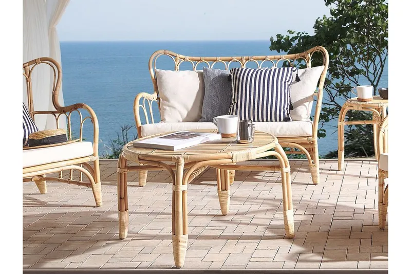 Pedagne Loungesæt 4-Pers. - Rattan/Beige - Havemøbler - Loungemøbler - Loungesæt