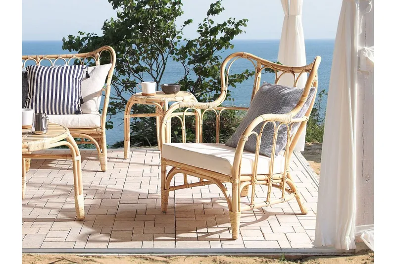 Pedagne Loungesæt 4-Pers. - Rattan/Beige - Havemøbler - Loungemøbler - Loungesæt