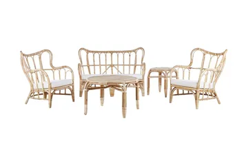 Pedagne Loungesæt 4-Pers. - Rattan/Beige - Havemøbler - Loungemøbler - Loungesæt