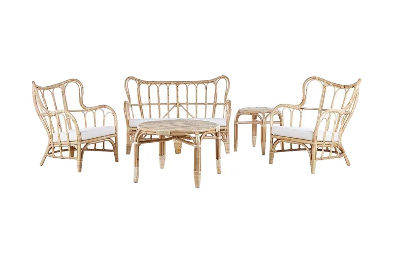 Pedagne Loungesæt 4-Pers., Rattan/Beige