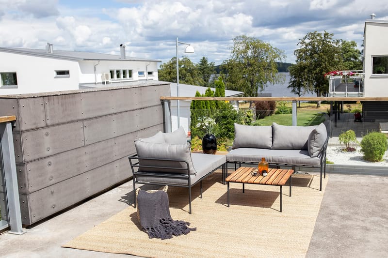 Penh Hjørnesofa Sort/Natur - Venture Home - Altanmøbler - Sofagrupper udendørs - Loungesæt