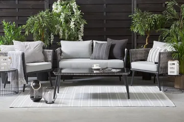 Preveza Loungegruppe 120 cm - Grå - Havemøbler - Loungemøbler - Loungesæt