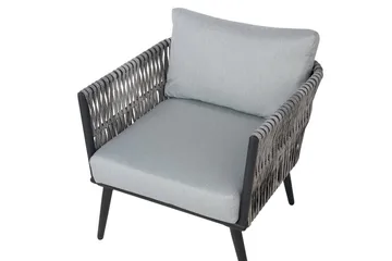Preveza Loungegruppe 120 cm - Grå - Havemøbler - Loungemøbler - Loungesæt