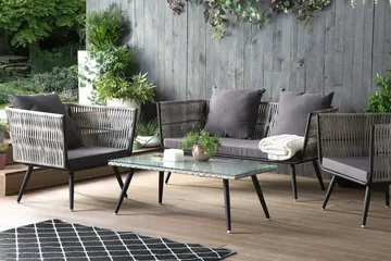 Ragusa Loungegruppe 156 cm - Grå - Havemøbler - Loungemøbler - Loungesæt