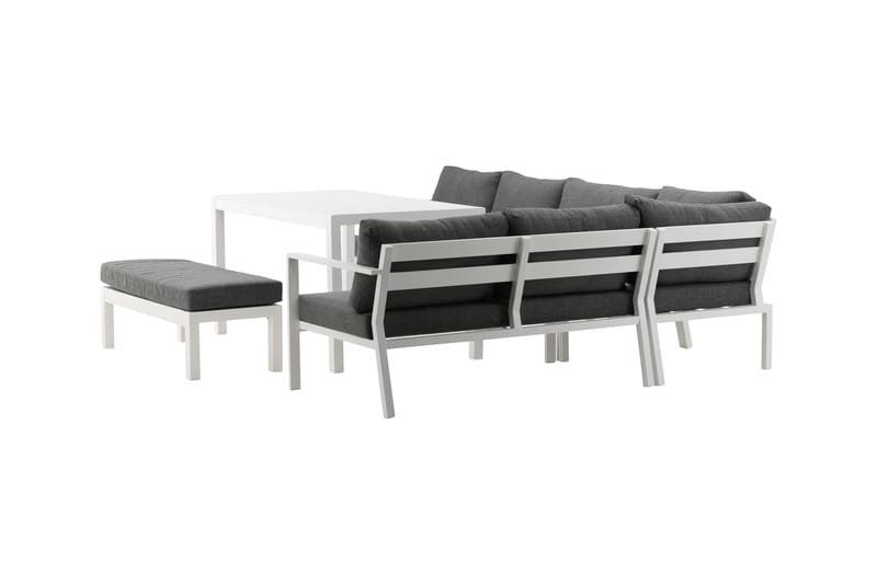 Ramos Hjørnesofa Hvid/Grå - Venture Home - Altanmøbler - Sofagrupper udendørs - Loungesæt