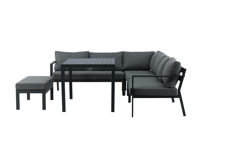 Ramos Hjørnesofa Sort/Grå - Venture Home - Altanmøbler - Sofagrupper udendørs - Loungesæt