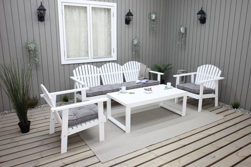 Rolston Loungesæt - Hvid - Havemøbler - Loungemøbler - Loungesæt